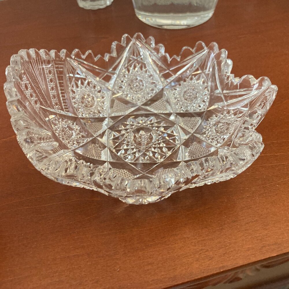 Vintage ABP Cut 6" Crystal Bowl